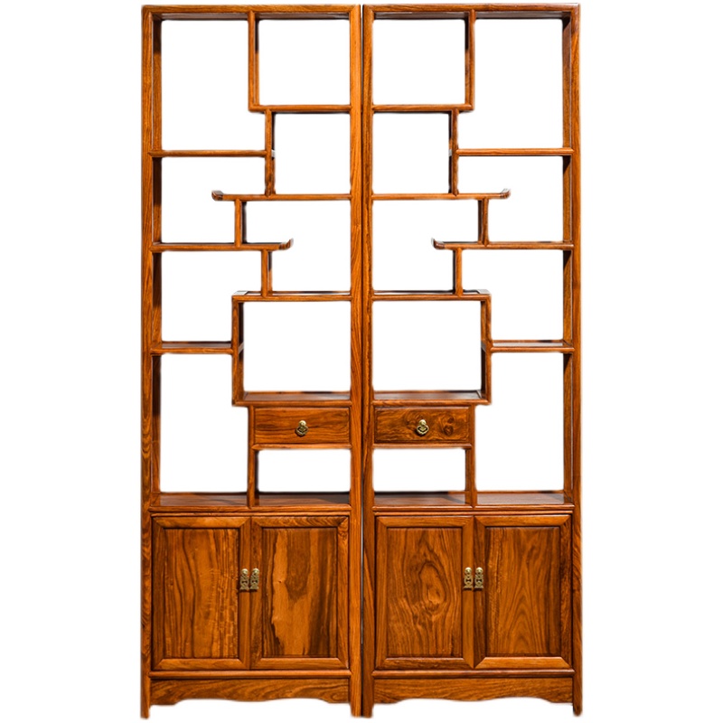 极速花梨木博古架多宝阁刺猬紫檀实木G新中式仿古茶叶陈列置物架