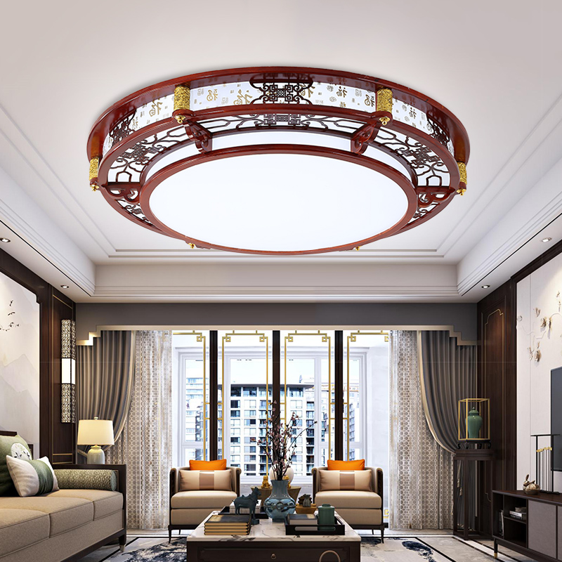 极速新中式吸顶灯客厅灯2022A年新款圆形卧室仿古餐厅灯中国风实