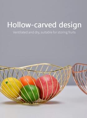 新品Nordice Style Iron Fruit Bowl Basket Metal Wire Fruit Sn