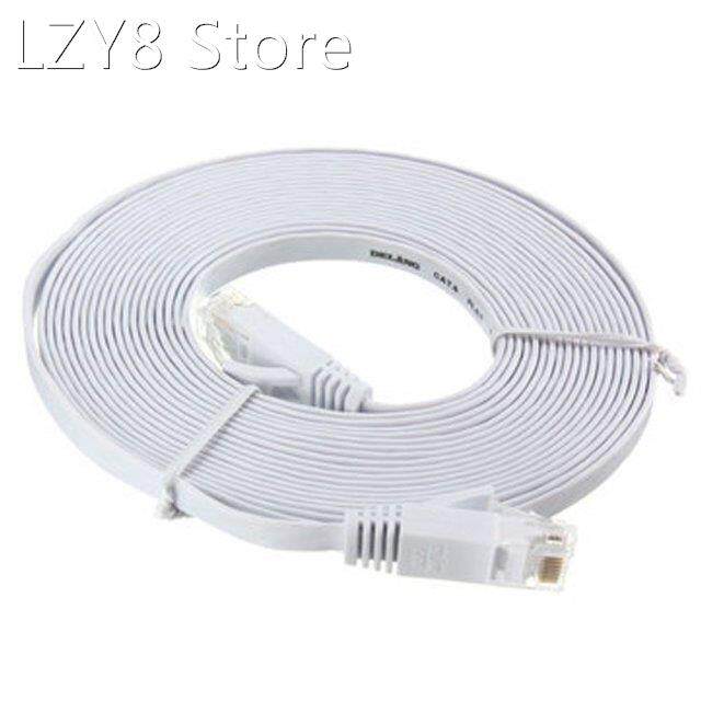 新品50 Ft(15 Meters) Cat 6 RJ45 Flat Computer NetworkY Cable