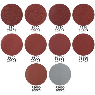极速200pcs Sandpaper Assortment 80-2000 Grits SandiWng Disc