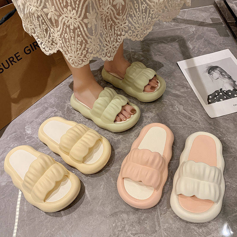极速2023春夏新款厚底奶呼呼百搭E踩屎感室内家居防滑凉拖鞋拖鞋