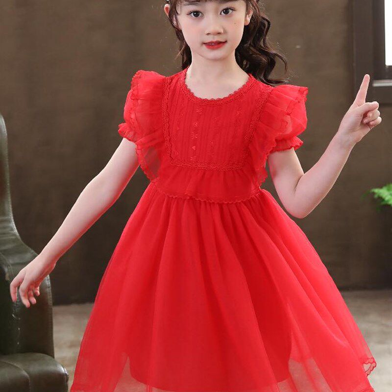 极速女童连衣裙夏装20p23新款洋气儿童纱裙夏季小女孩公主裙子超