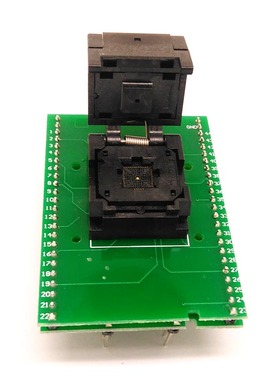 极速QFNc44-0.5间距翻盖弹片烧录座qfn44老化座编程器适配座厂家