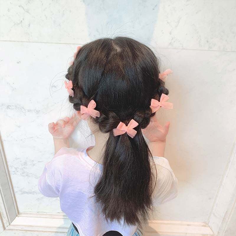 极速儿童小号蝴蝶结n发夹新款女童头饰公主婴儿发卡小女孩网纱夹