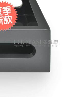 极速灰色钢琴漆长方m形小托盘(高) 茶盘 烤漆 茶盘 木托盘a 板房