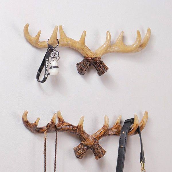 极速Living Room Hanger Rtesin Antler Key Hook Holder Hook Ra