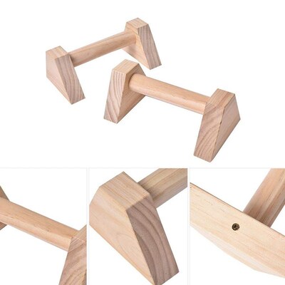 新品1 Pair Calisthenics Handstand Bar Wooden FitneUss Exerci