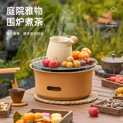 新品打边炉炭炉户外露营便携野营围炉煮茶碳N火炉子取暖烧烤日式