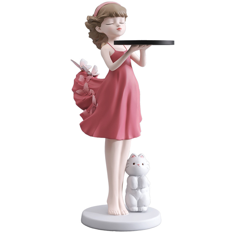 极速创意女孩客厅迎宾摆件大v型落地沙发电视柜旁家居饰品乔迁新