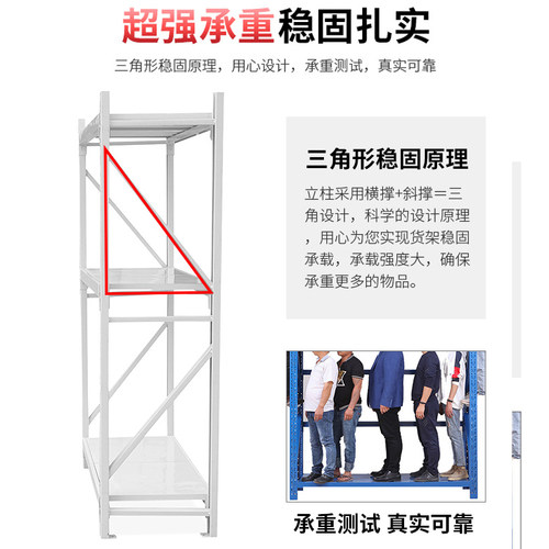 新品货架仓储仓库置物架家用地下室多层货K架多功能展示架加厚重
