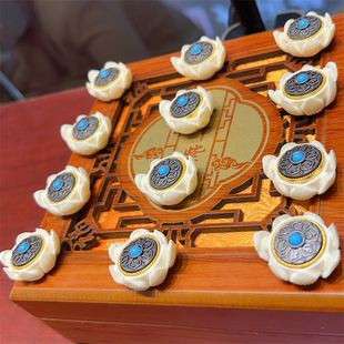 TY567 DIY手链 极速象牙果莲花转转手链孔配件 两B侧都有孔