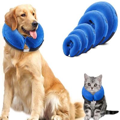 新品Elizabethan Collaqr Soft Dog Cone Collar Inflatable Pet