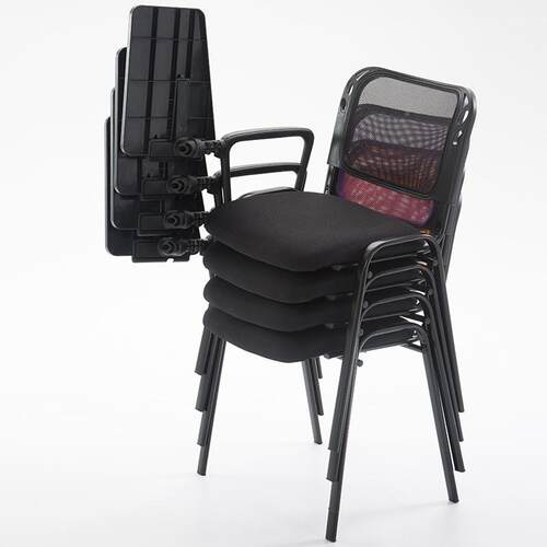 新品折叠公椅g家用电脑椅办带带会议培XT-新闻训椅宿轮舍桌板舒适