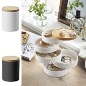 Nordic Box Plasxtic 极速1Pc Jewelry Layers Rotatable Earri