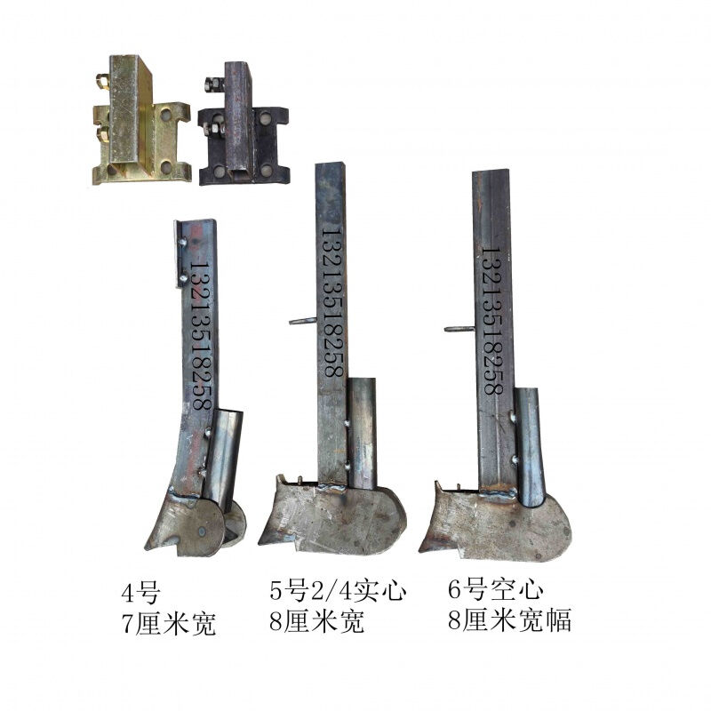 农机配件4行7行12行小麦播种机宽幅播种腿圆管钢T板带座2号钢板弯