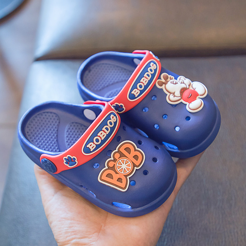 极速宝宝拖鞋男宝儿童洞洞鞋轻便1一2岁婴幼儿防T滑夏天托拖鞋小