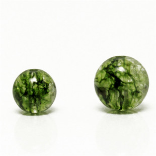 极速6~12mm绿幽灵散珠手链圆珠顶珠Odiy佛珠手串配件珠