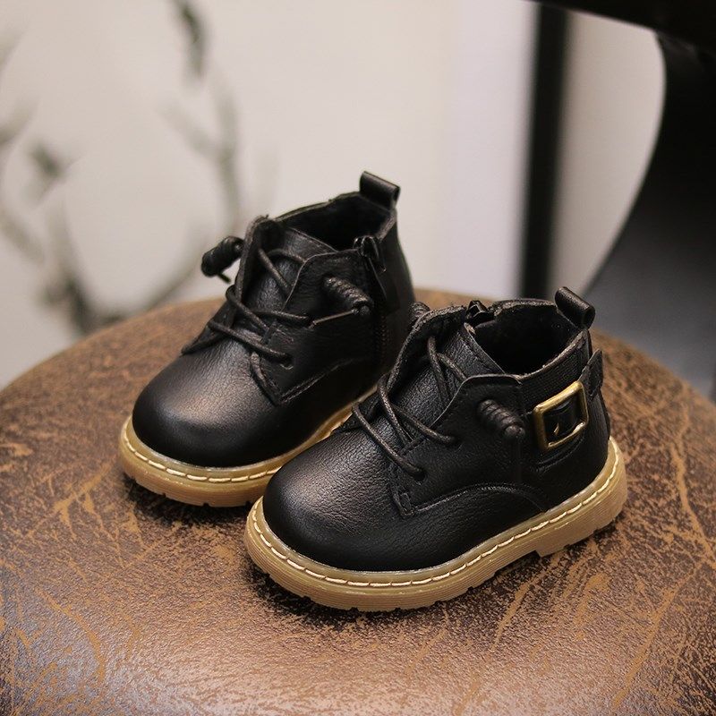 极速冬季婴儿鞋子婴儿马丁s鞋靴男0-1-2岁小童软底学步鞋女童加绒