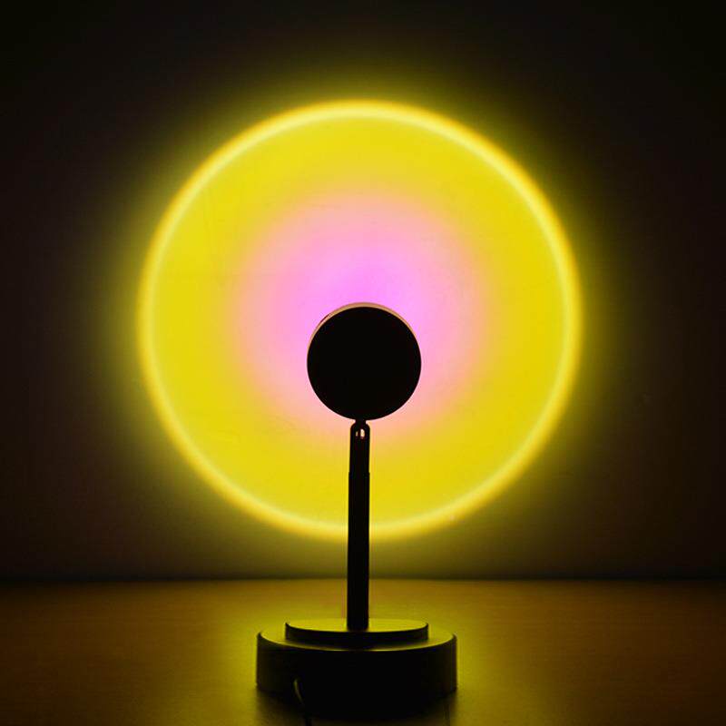 源头家 跨灯境落厂日夕阳灯彩拍虹投影日落IGB-Suns网红灯照背景