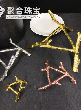 金属水晶球支架展示架水晶球底托金属三脚架底座树枝造型