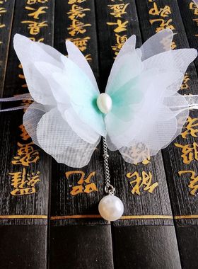 新款森系手腕花蝴蝶手链手带绑带汉服复古风仙气超仙手绳宫廷舞蹈