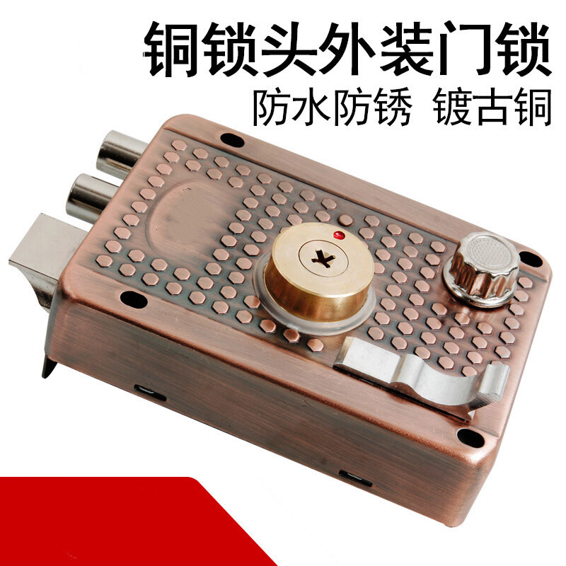 外装门锁锁具老式冷轧钢防盗门锁木门锁芯铁门锁房门锁室内大门锁