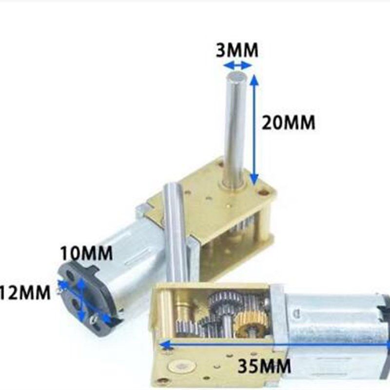 卧式N20减速马达智能小车3V6V12V微型直流齿轮减速电机低速小电机
