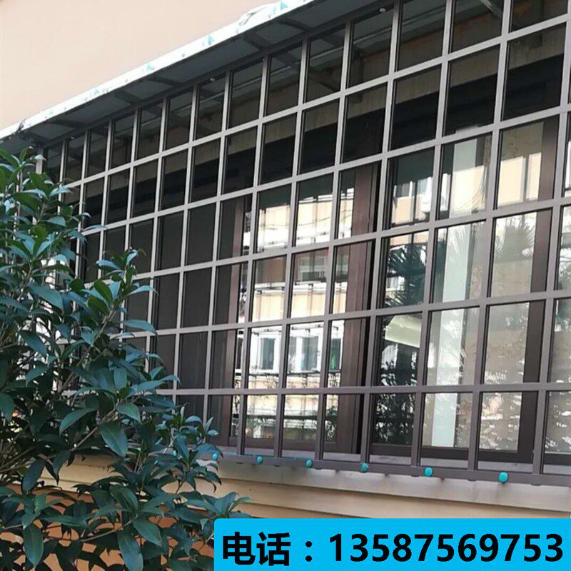 温州定制防盗铝合金不锈钢304防盗窗格子窗窗罩护栏花架雨棚栏杆