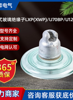 盘型悬式玻璃绝缘子LXP/Y(XWP)-70/146-1-2陶瓷钢防污U70BP-U120B