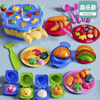 儿童彩泥猪面条机套装玩具