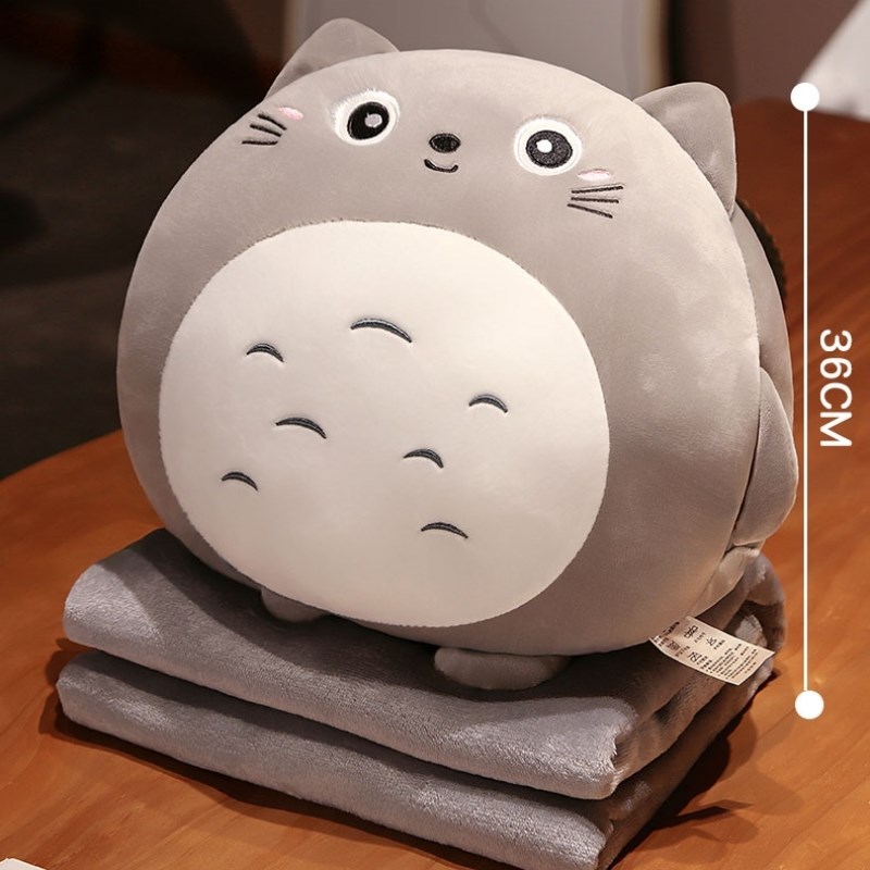 女生睡觉抱枕被子两用办公室午休B枕毯子二合一暖手枕沙发车内靠