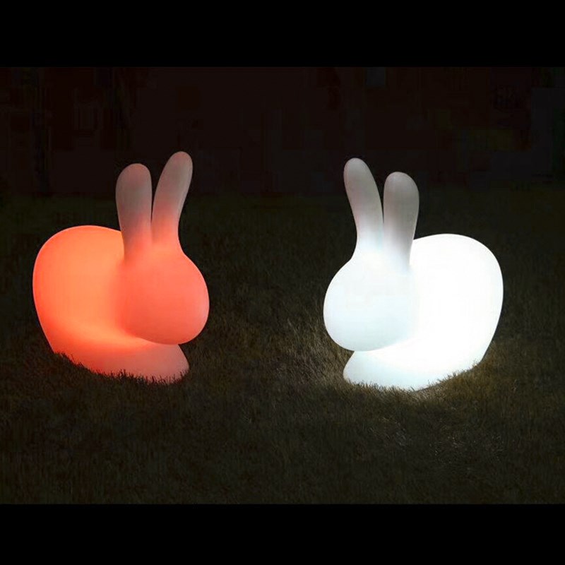 LED户外发光兔子灯望月兔遥控防水别G墅公园广商场活动简约中秋节