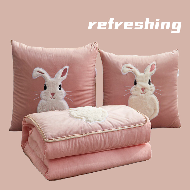 禧爱家纺 奶油ikns风抱枕被子两用沙发抱枕靠枕空调毯多功能车载