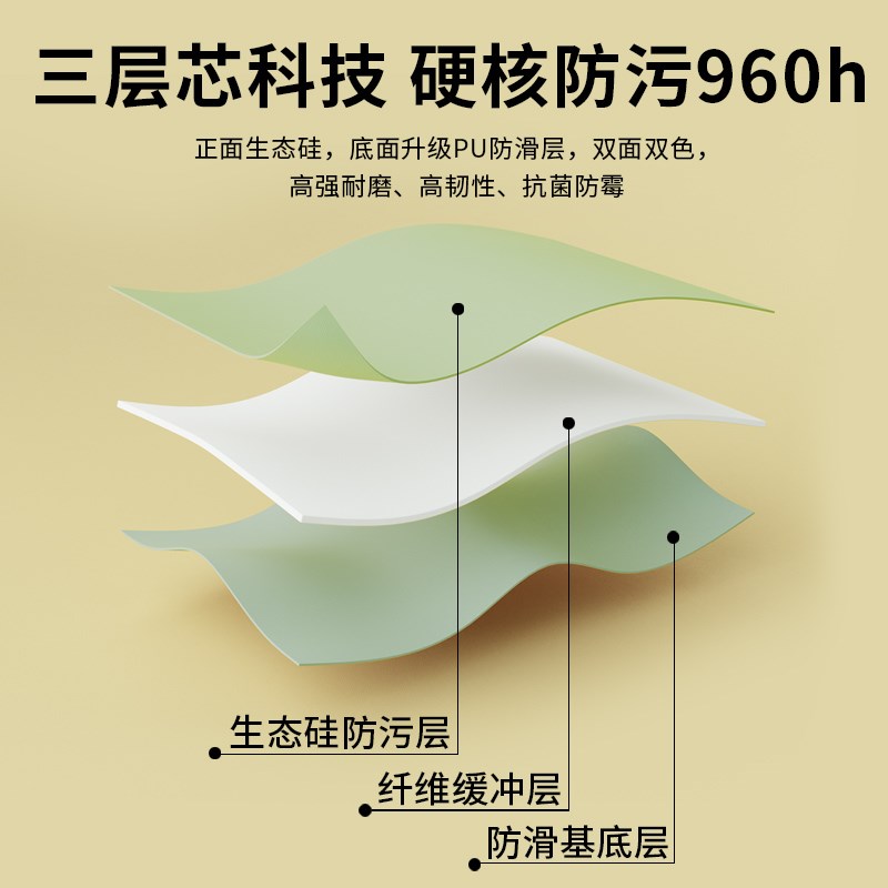 有机硅桌b垫学生写字台书桌垫免洗可擦桌布办公学习超大鼠标键盘
