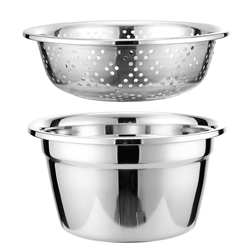 特厚不锈钢e特深盆斗盆特大号盆洗脸洗澡洗衣盆洗菜盆漏盆沥水盆