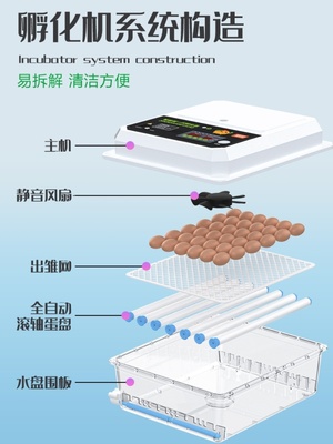 孵化器全自动孵蛋器孵化机小型孵化箱家用智能芦丁鸡蛋卵化机鸭鹅