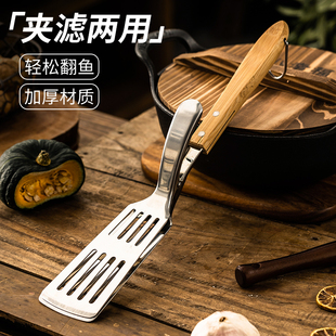不锈钢煎铲夹子二合一煎饼夹鱼牛排煎鱼铲子翻鱼夹子多功能鱼夹铲