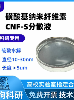 磺酸基纳米纤维素水分散液CNF-S水凝胶纤维素纳米纤维改性纤维素