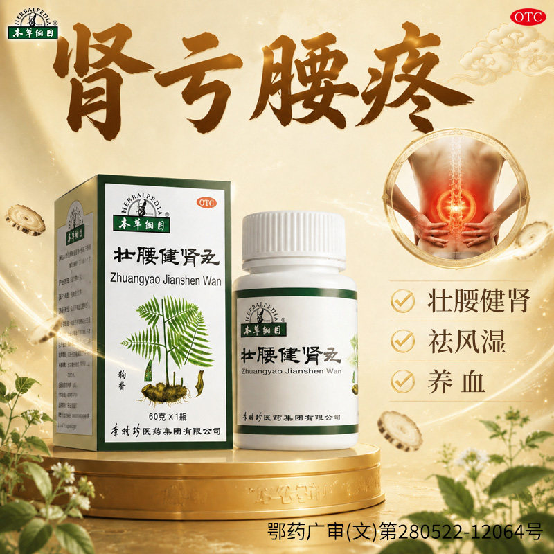 本草纲目壮腰健肾丸中药治肾亏腰痛骨痛膝软无力小便频数神经衰弱