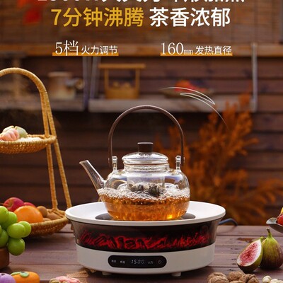 德国蓝宝围炉煮茶器LB-WL01 电陶炉家用电茶炉全玻璃养生壶煮酒