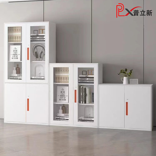 铁皮文件柜办公室矮柜档案柜资料柜钢制财务凭证柜储物柜带锁书柜