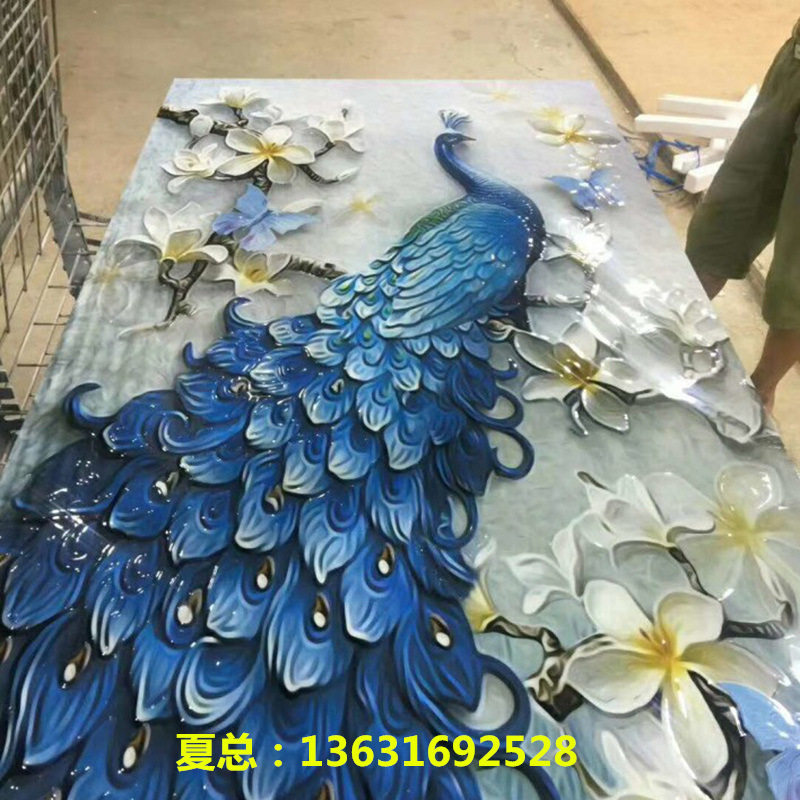 深圳石塑板彩印机器设备厂家/集成墙板UV彩色喷绘机/UV彩色打印机图片