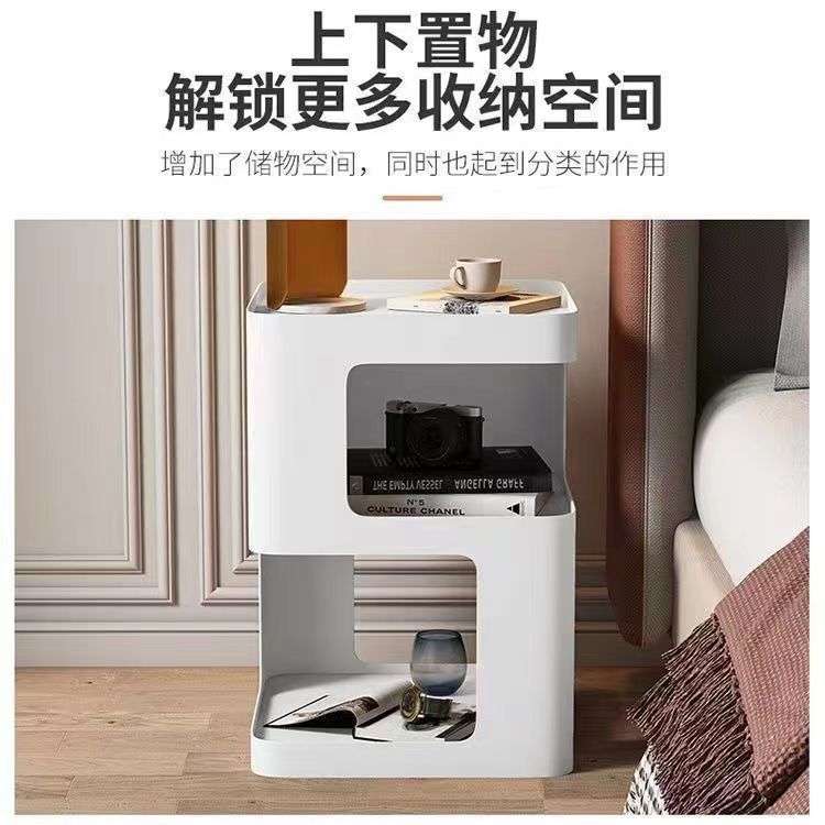 卧室床头柜现代简约茶几轻奢创意床头客厅沙发边柜网红置物架角几