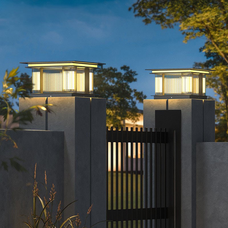 门柱外防柱子庭院灯太阳防水别墅头灯太阳能室外柱头防水灯门灯围