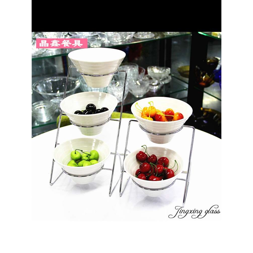 1VPR自助餐厅餐具器皿小料台架子小菜展示架火锅调料容器自助餐调