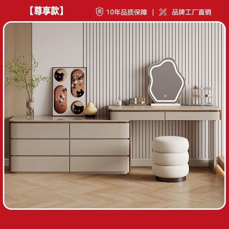 加厚全实木钢琴烤漆自由折叠化妆台两侧胡桃木纹梳妆台卧室梳妆桌