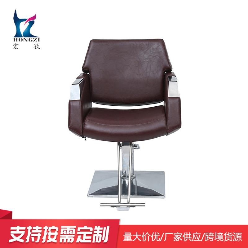 欧式理发椅理发店美发椅美发店剪发椅子可升降旋转发廊用靠背椅