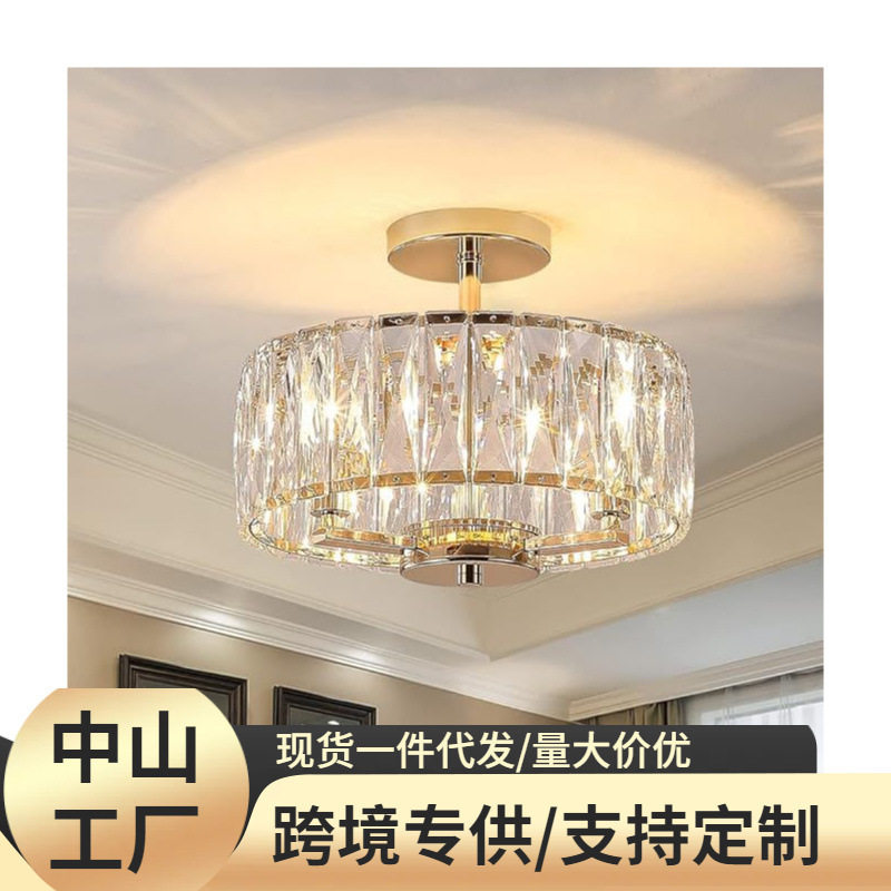 跨境爆款水晶灯现代家居卧室灯厨房餐厅灯具中山外贸直销吸顶灯具