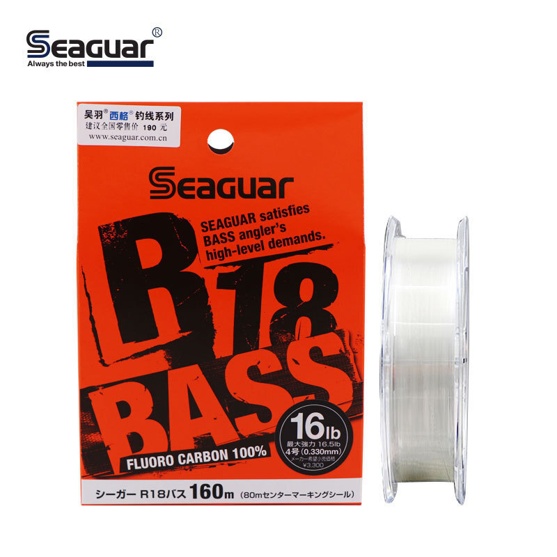 SEAGUAR/西格R18橙标160米路亚氟碳线碳素渔具渔线日本鱼线批发